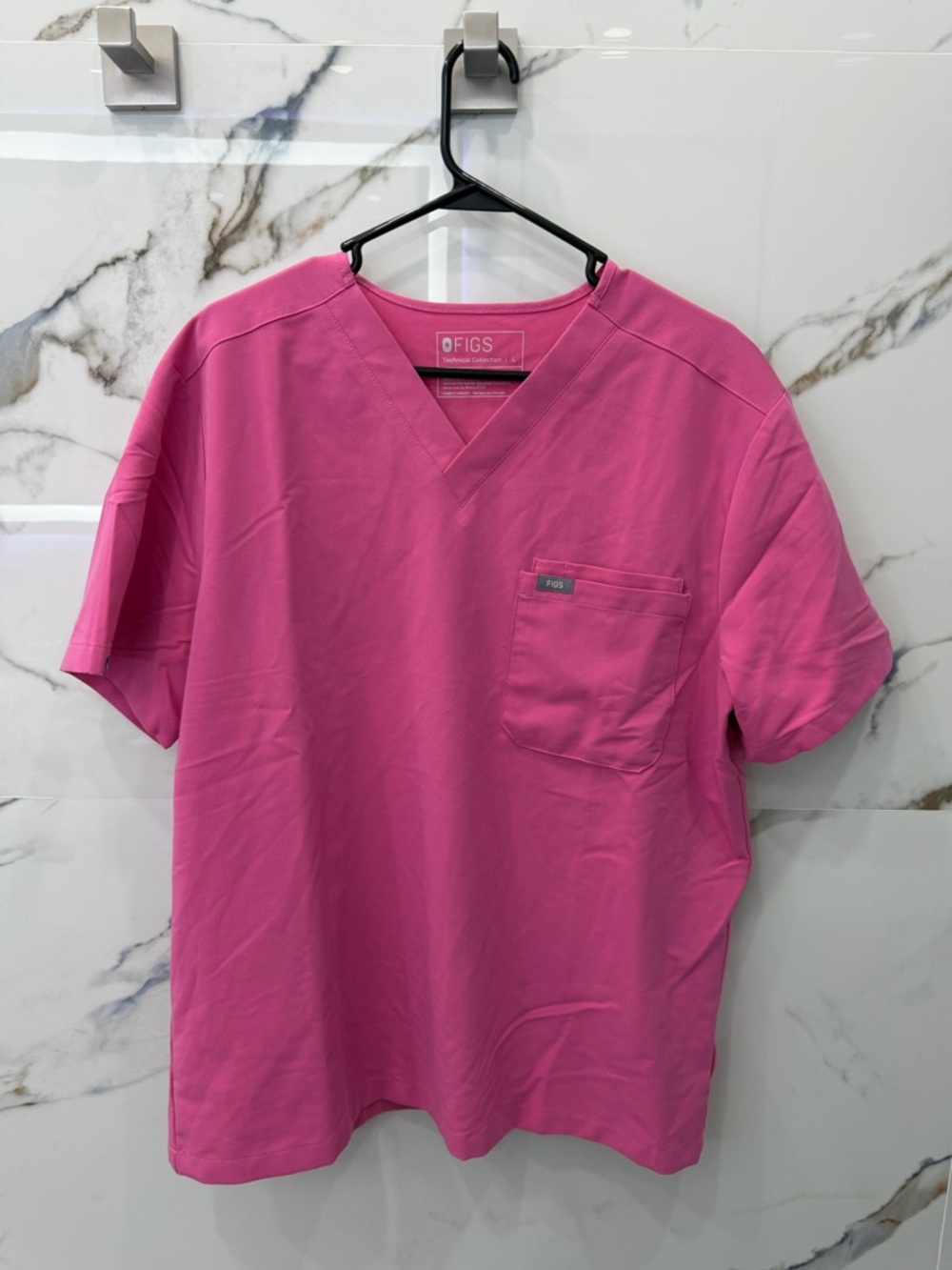 Figs Men's Short Sleeve V-Neck Scrub Top in F*ing Pink